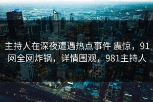 主持人在深夜遭遇热点事件 震惊，91网全网炸锅，详情围观，981主持人