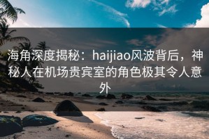 海角深度揭秘：haijiao风波背后，神秘人在机场贵宾室的角色极其令人意外