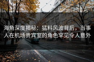 海角深度揭秘：猛料风波背后，当事人在机场贵宾室的角色罕见令人意外